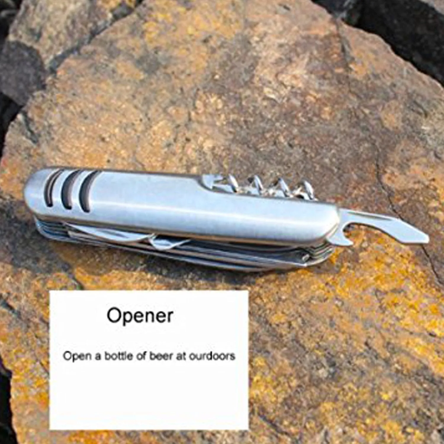 0500 Multi functional Stainless Steel Folding Pocket Knife (11 in 1 screwdriver)