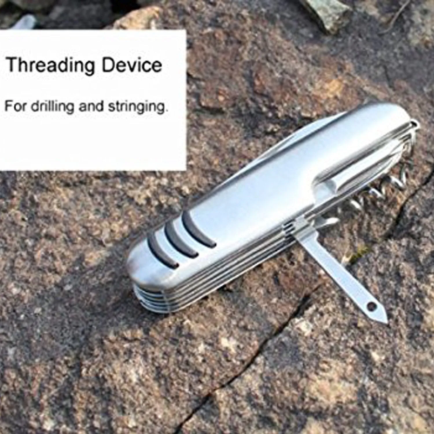 0500 Multi functional Stainless Steel Folding Pocket Knife (11 in 1 screwdriver)