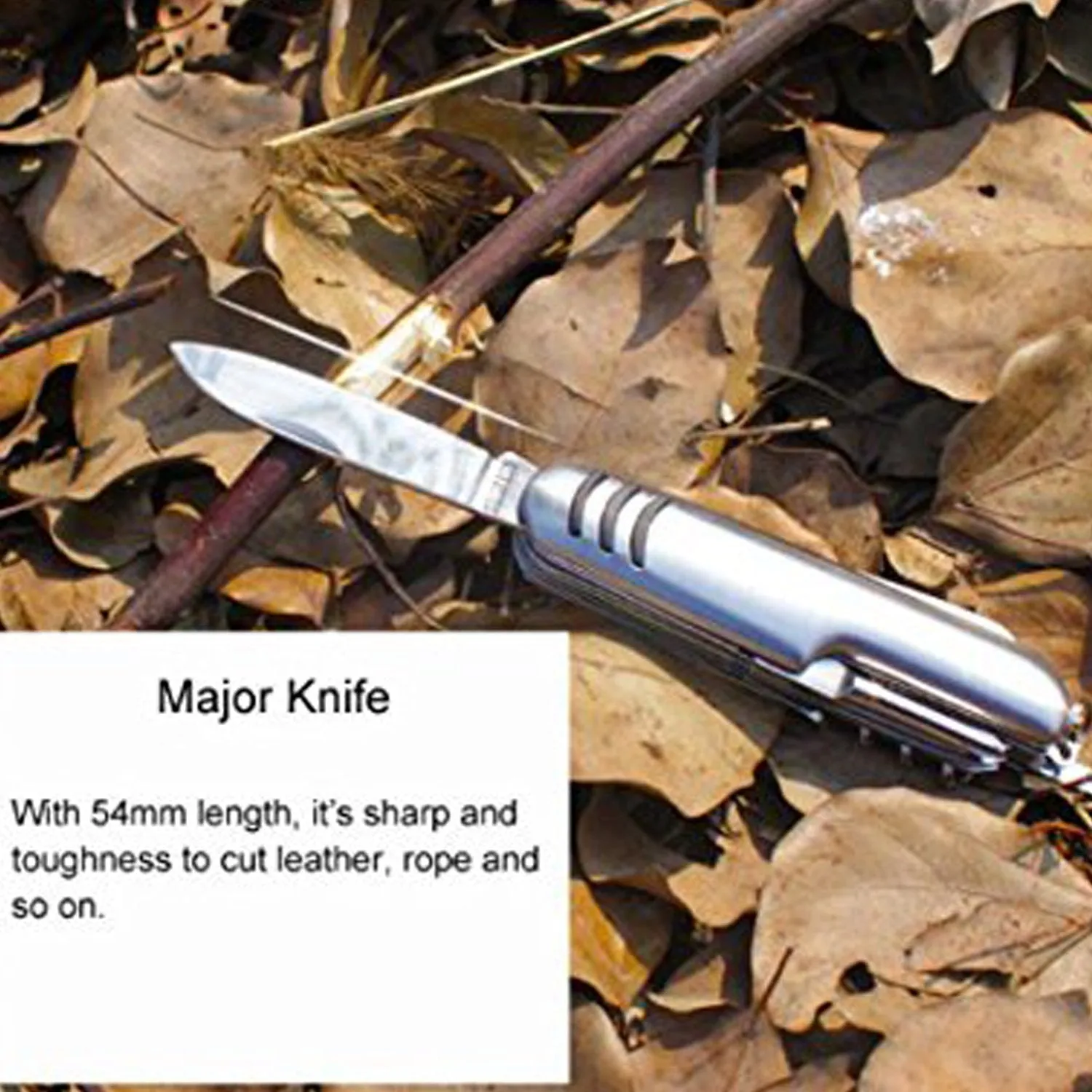 0500 Multi functional Stainless Steel Folding Pocket Knife (11 in 1 screwdriver)