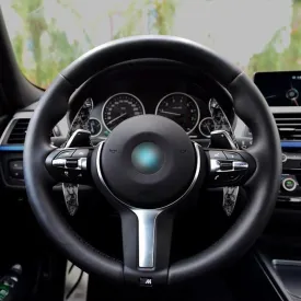 100% Real Forged Carbon Fiber Steering Wheel Paddle Shifter Extensions for Compatible Vehicles 2 3 4 5 6 7 X1 X5 Z4 Series (2010-2016)
