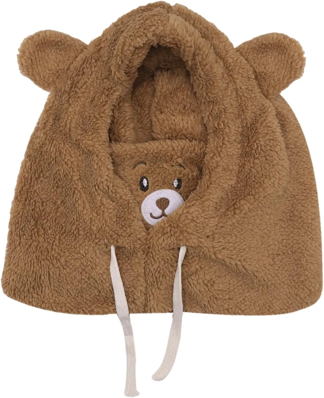 ANKOMINA Winter Cute Bear Ear Warm Hat Women Plush Earflap Beanie Hat Kids Girls Windproof Skull Cap