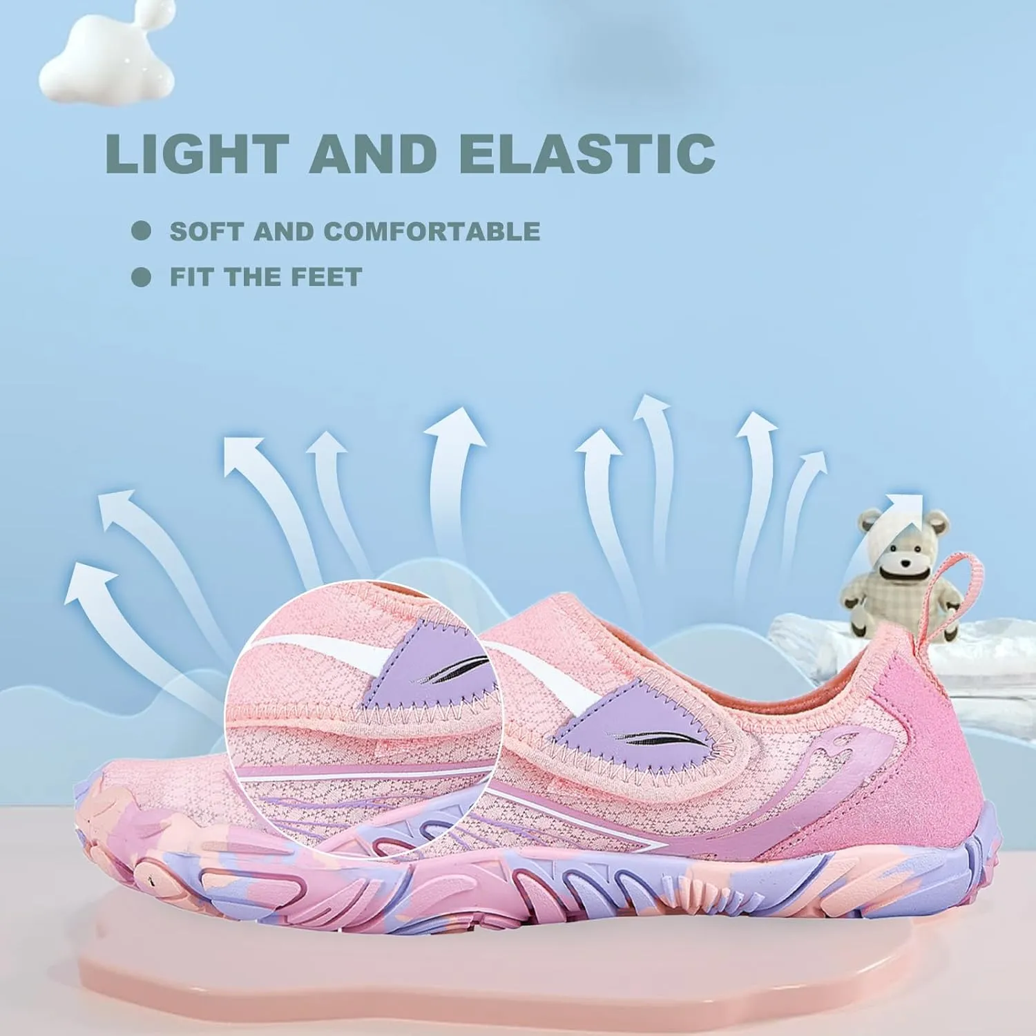 AoSiFu Water Shoes for Kids Boys Girls Aqua Socks Barefoot Beach Sports Swim Pool Quick Dry Lightweight (Little Kid/Big Kid)