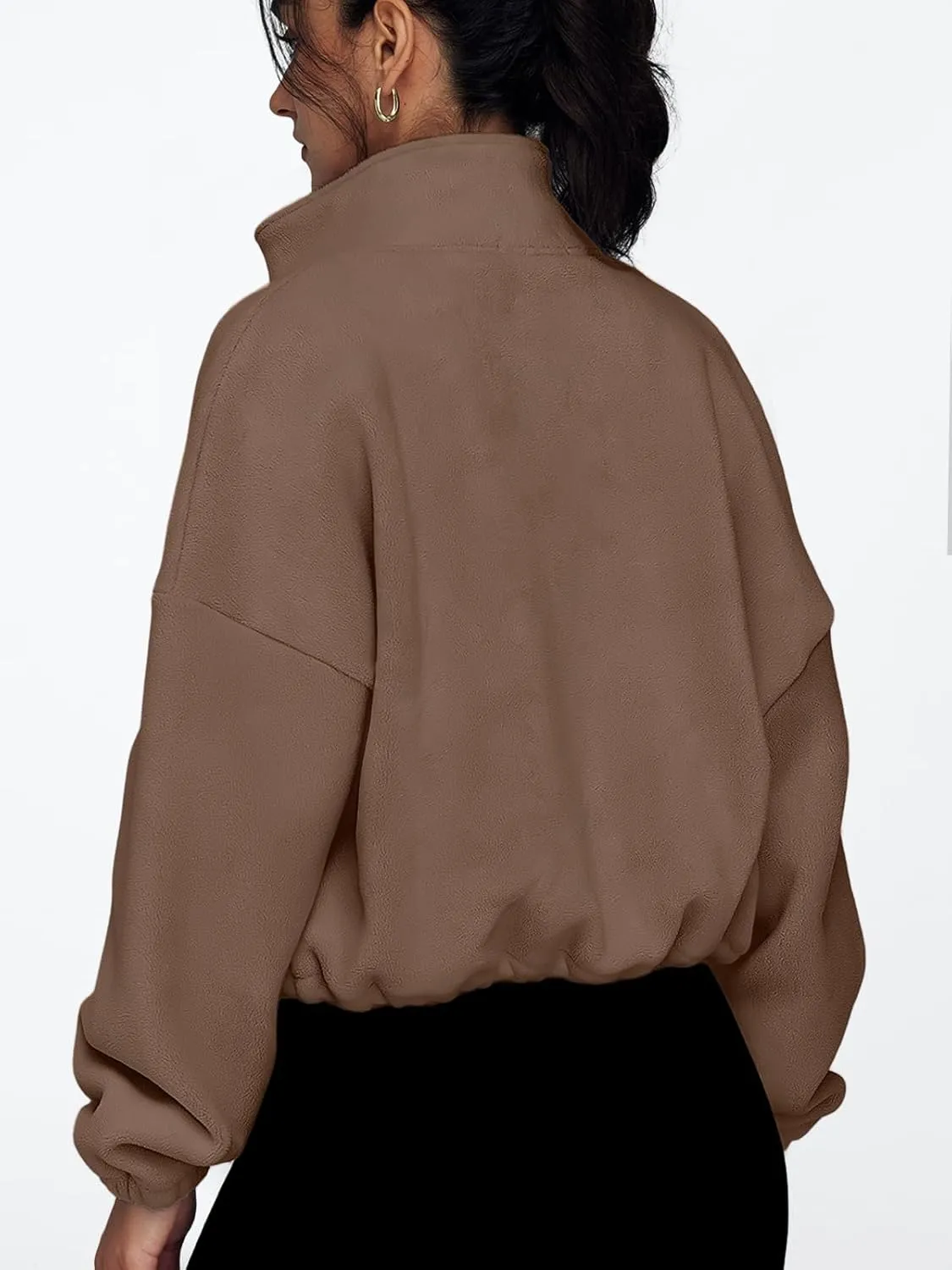 AUTOMET Womens Fleece Jackets Zip Up Oversized Sweatshirts Winter Clothes Long Sleeve Crop Sherpa Fall Outfits Fashion