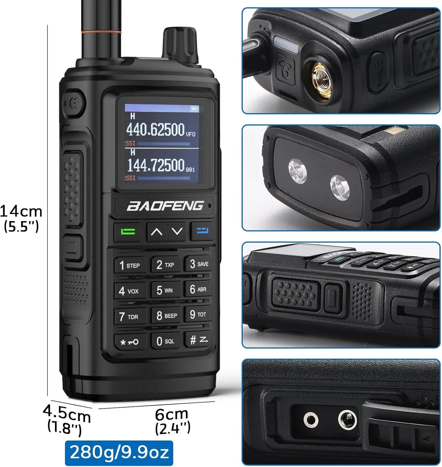 BAOFENG UV-17R Two Way Radio (Upgraded Version of UV-5R), Dual Band 144-148/420-450Mhz Handheld Ham Radio with 999 Channels Manual DTMF VOX 1800mAh Li-ion Battery, Support CHIRP