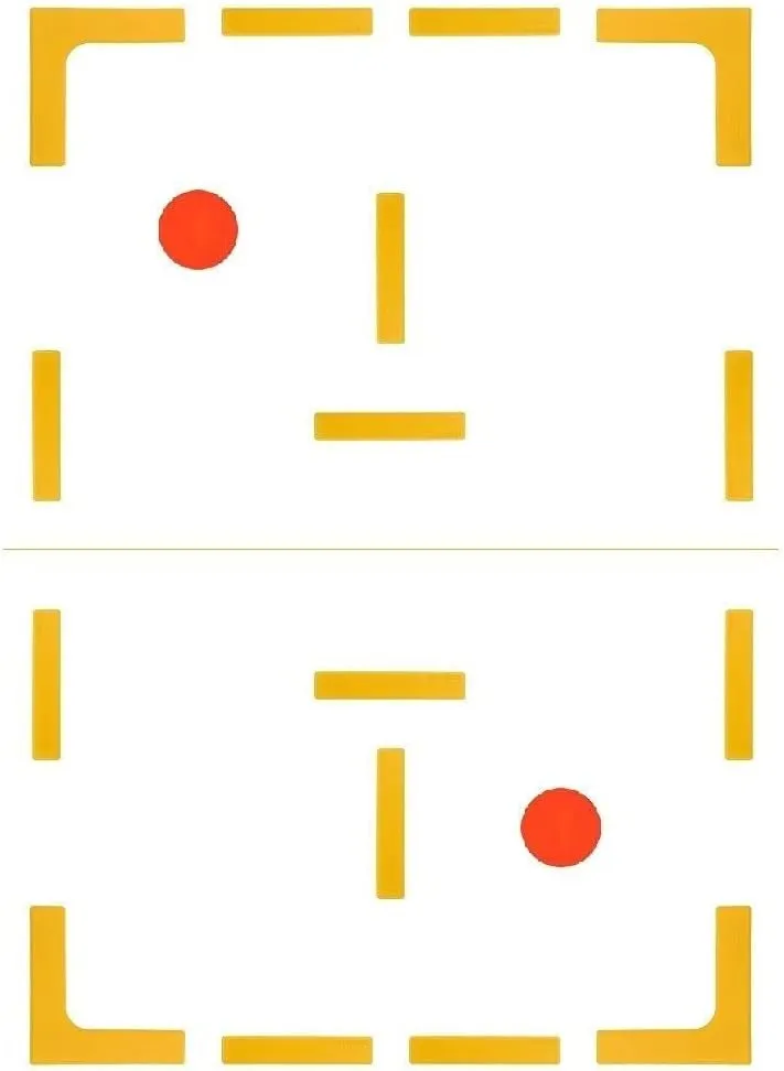 Court Line Marker Set Create Your Own Mini Pickleball Tennis Court (Yellow Court Marker)