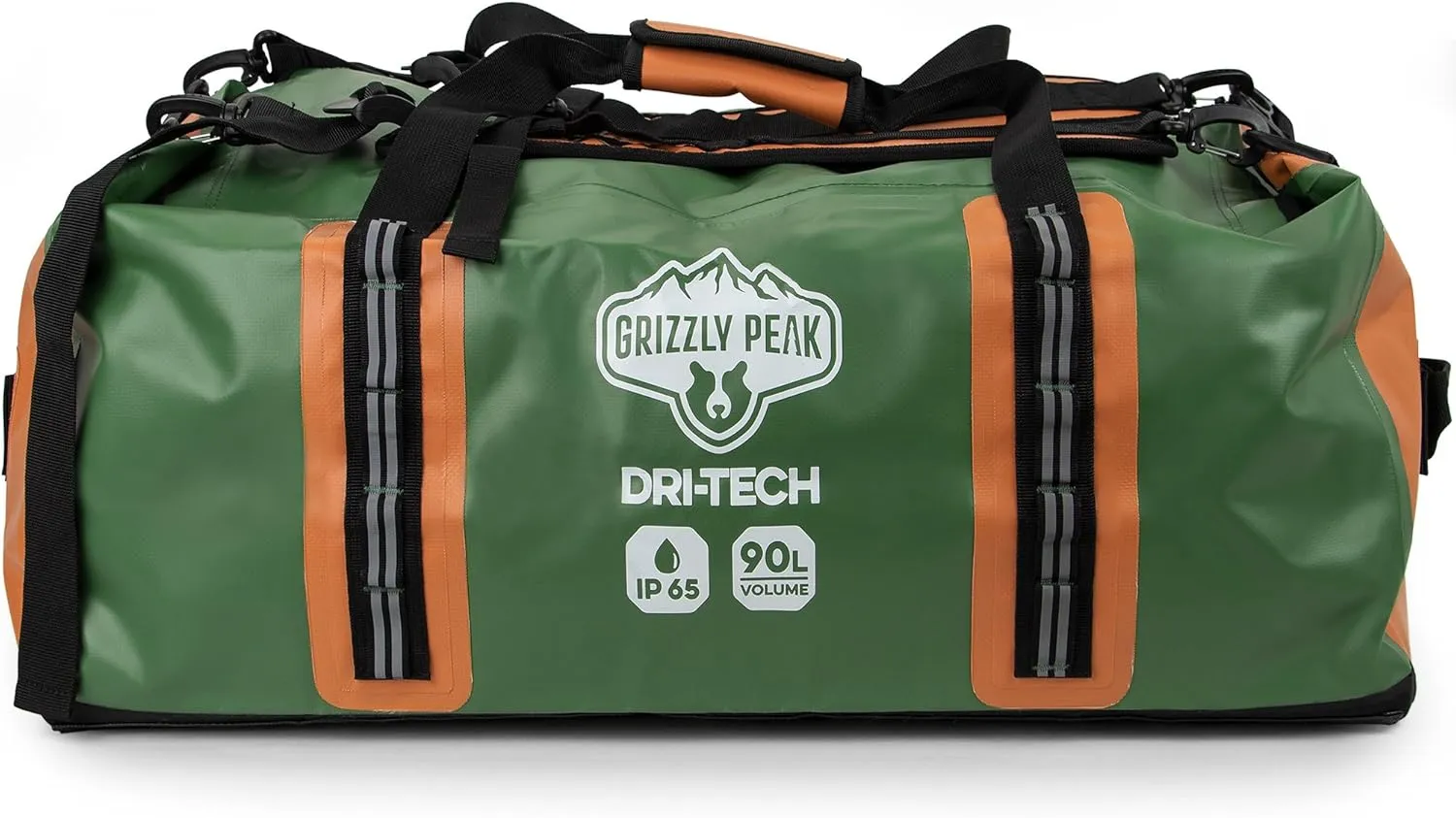 Dri-Tech Waterproof Dry Duffle Bag, IP 65 Lightweight Roll-Top Dry Bag with Backpacking Shoulder Straps & 4 Extra Pockets  Protects Personal Belongings