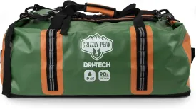 Dri-Tech Waterproof Dry Duffle Bag, IP 65 Lightweight Roll-Top Dry Bag with Backpacking Shoulder Straps & 4 Extra Pockets  Protects Personal Belongings