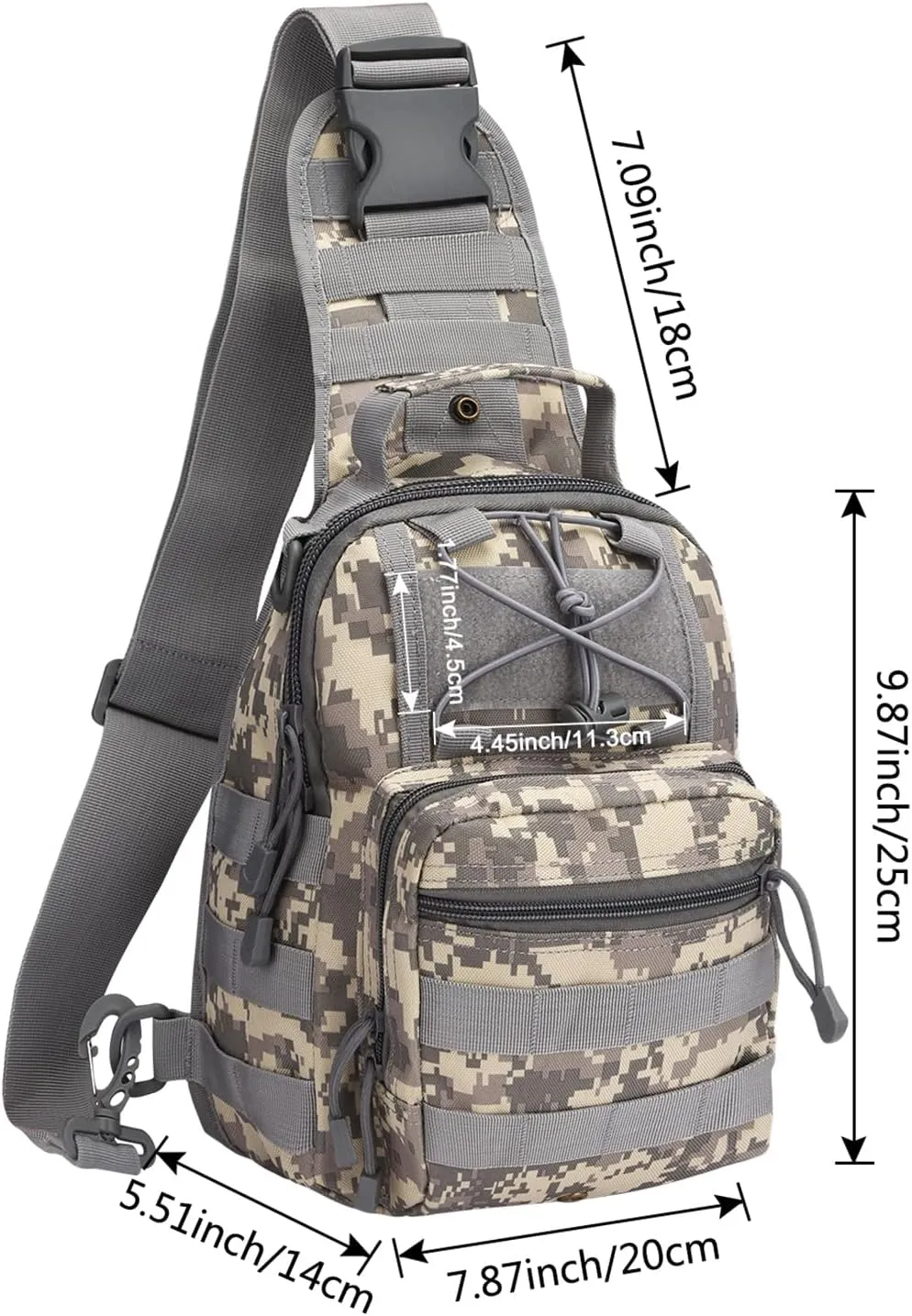 G4Free Outdoor Tactical Bag Backpack, Military Sport Bag Pack Sling Shoulder Backpack Tactical Bag for Every Day Carry