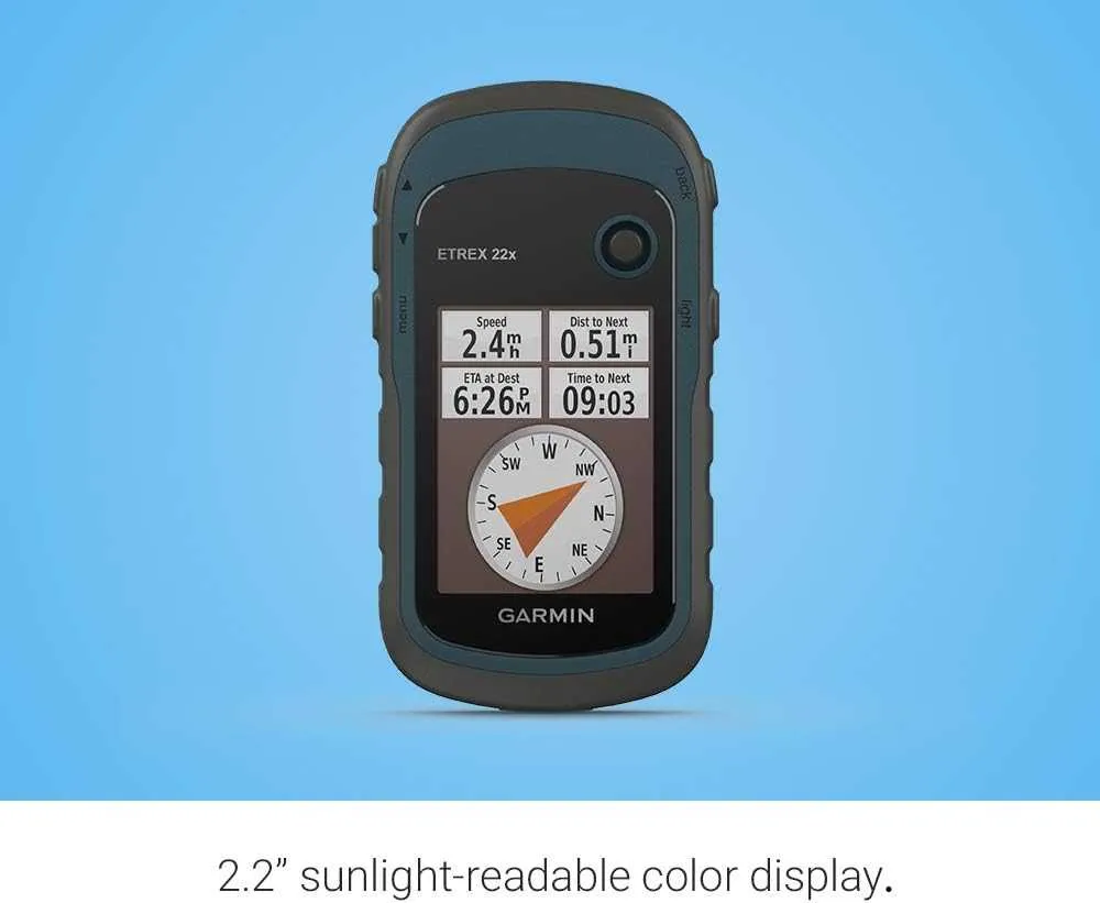 Garmin eTrex 22x, Rugged Handheld GPS Navigator, Black/Navy