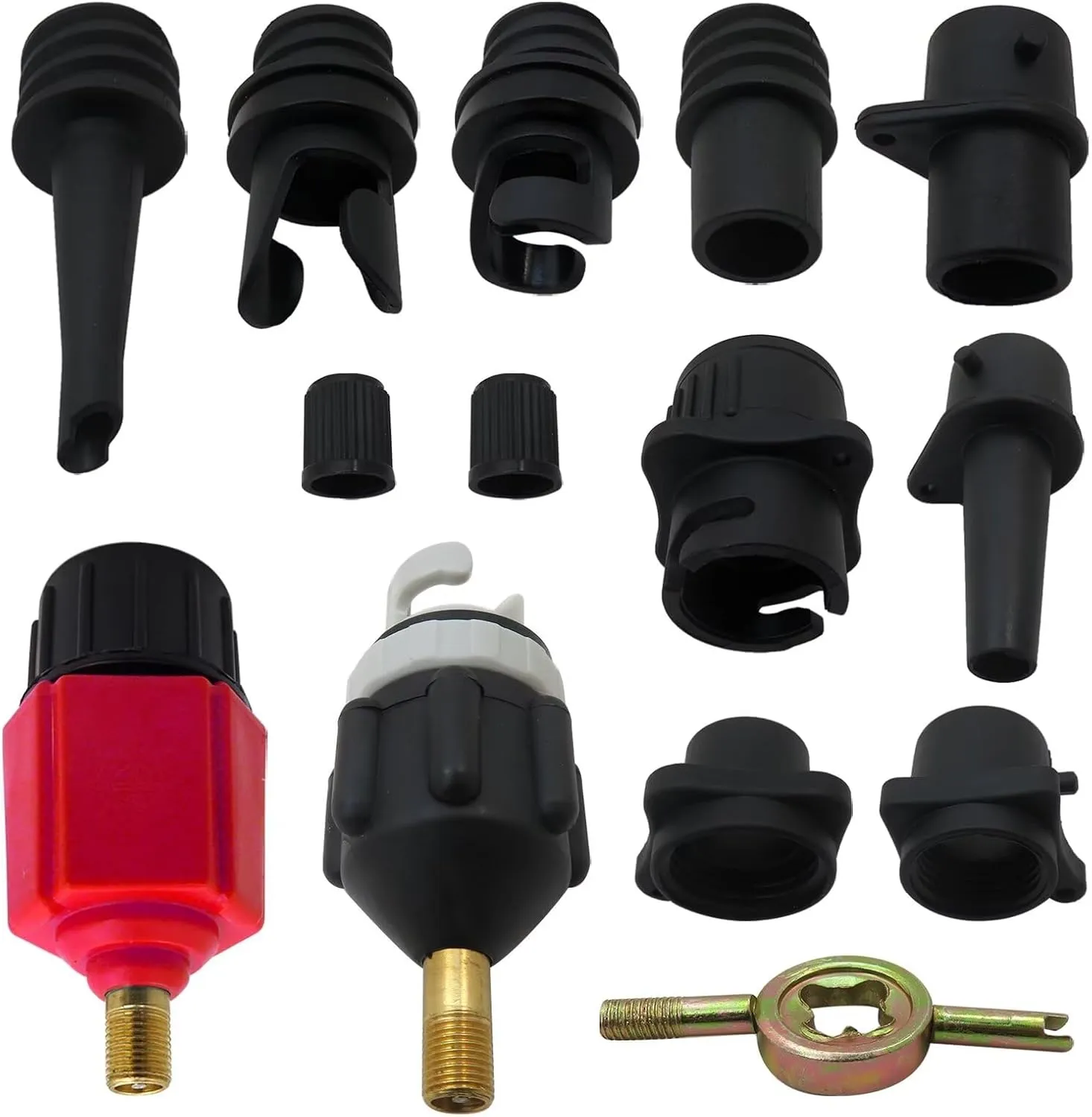 Goodicare Latest Portable Inflatable Pump Adaptor Nozzles Kit, Inflation Tools Adaptor, Paddle Board Inflatable Valve Replaceable Connector for Inflatable Pools, Flushing Pools, Inflatable Beds