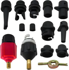 Goodicare Latest Portable Inflatable Pump Adaptor Nozzles Kit, Inflation Tools Adaptor, Paddle Board Inflatable Valve Replaceable Connector for Inflatable Pools, Flushing Pools, Inflatable Beds