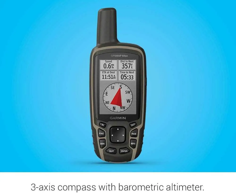 GPSMAP 64sx, Handheld GPS with Altimeter and Compass