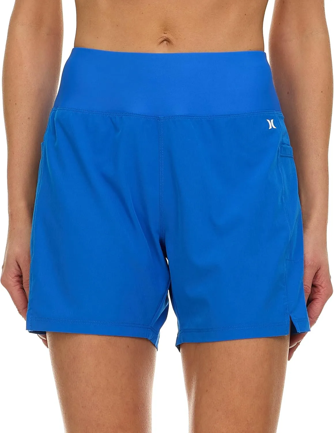 Hurley 5"/7" High Waisted Swim Shorts Women, Board Shorts with Pockets & Inner Liner, Quick Dry Swim Trunk, UPF 50 