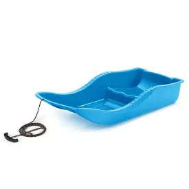 Kids Plastic Sledge Snow Slide Sled Rope Handle Seat Chair Speed Safe Stable Large Blue Colour