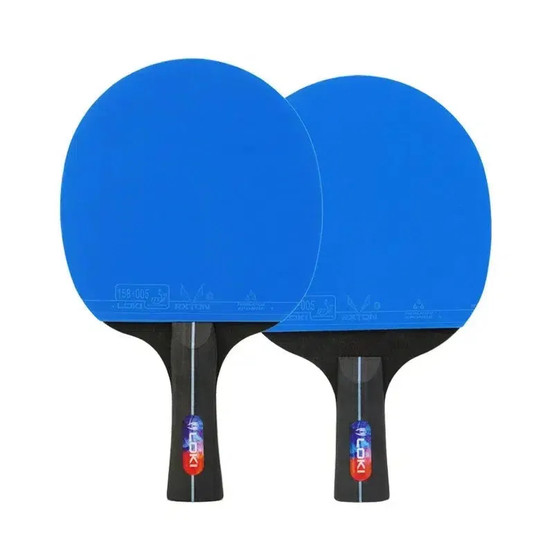 LOKI K5000 Table Tennis Bats x 2 with Blue Rubber