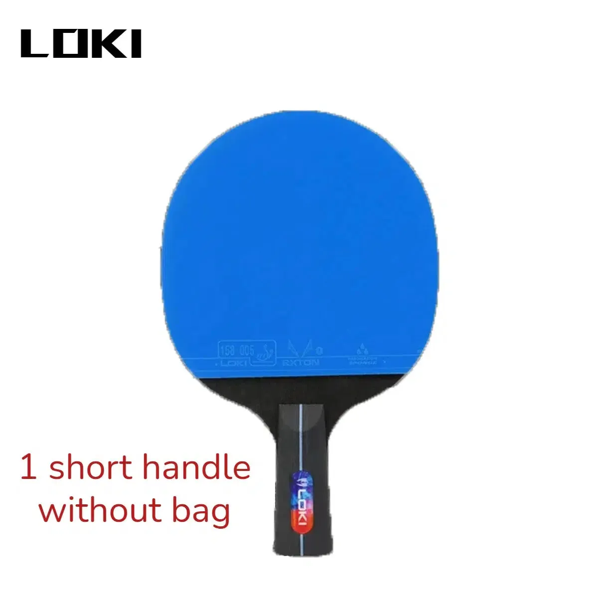 LOKI K5000 Table Tennis Bats x 2 with Blue Rubber