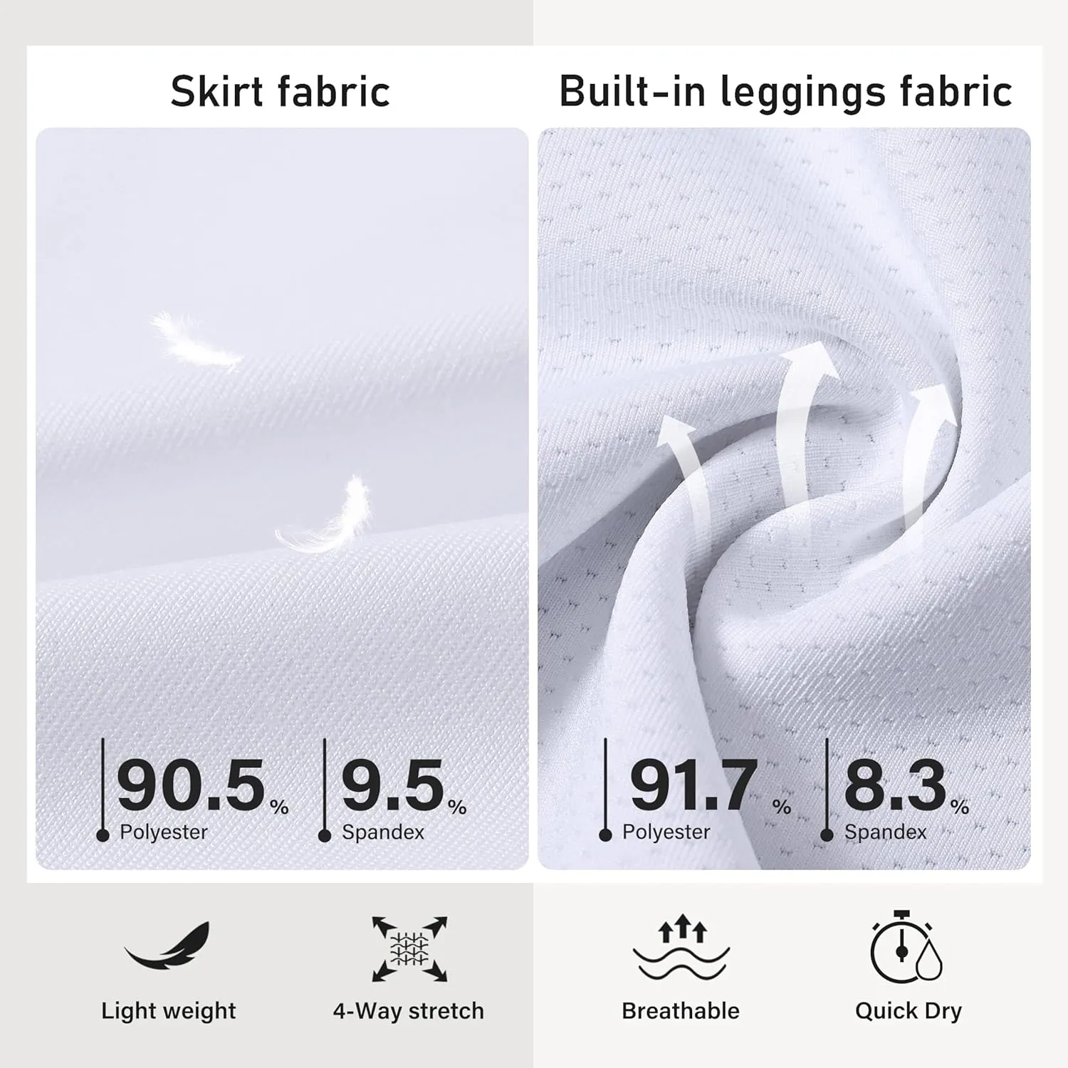 MoFiz Women's 20" Knee Length Golf Skorts Athletic Skirts Summer Casual Active Workout Sports Tennis Skirt with 4 Pockets