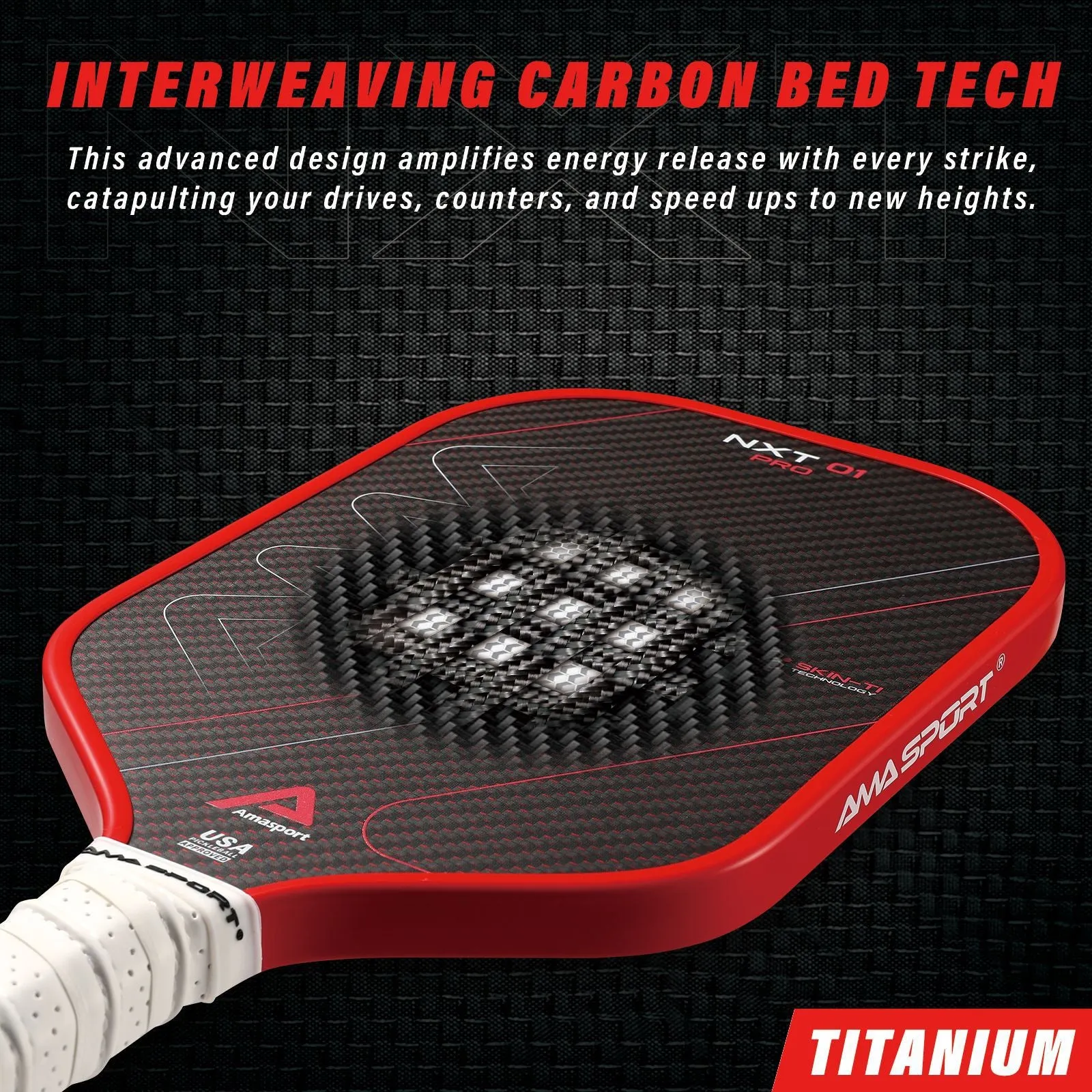 NXT 01 Pickleball Paddle 3K Carbon Fiber Pickleball Paddle Set
