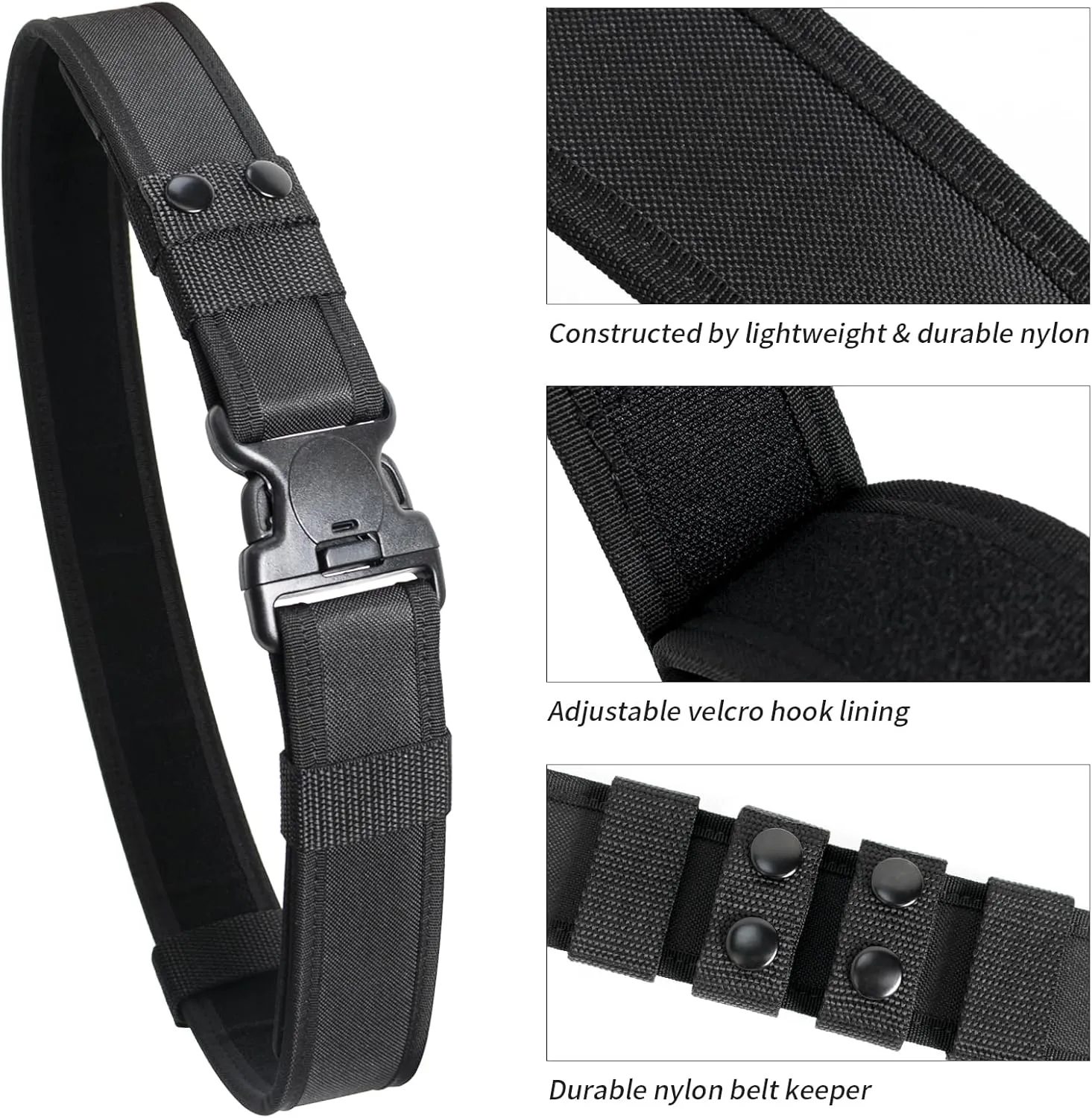 Nylon Duty Belt for Men Security Tactical Utility Belt to Easily Carry Equipment Police Duty Belt