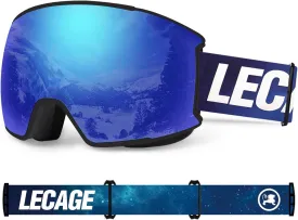 OTG Ski Goggles Interchangeable Lens Snow/Snowboard Goggles -100% UV400 Protection for Women Men Adult