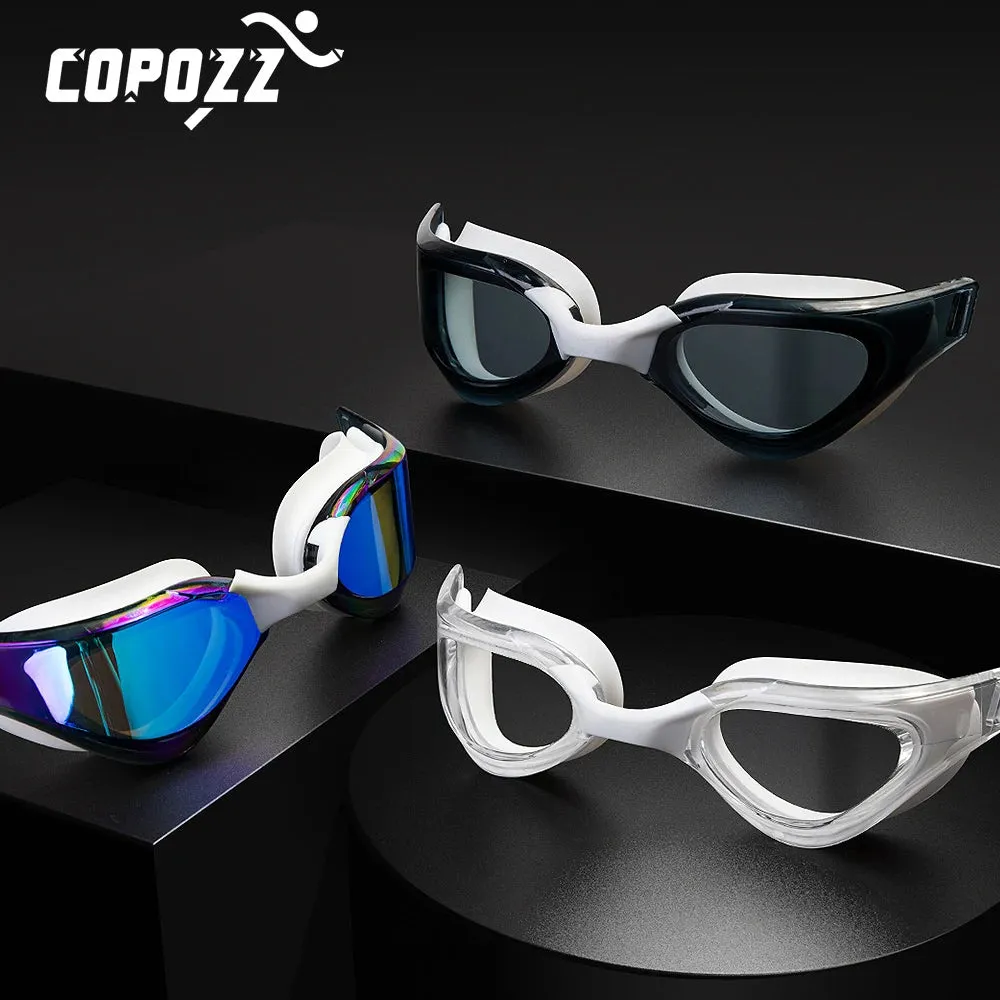 Professional HD Anti-Fog Swim Goggles - Large Frame Silicone Glasses for Men and Women