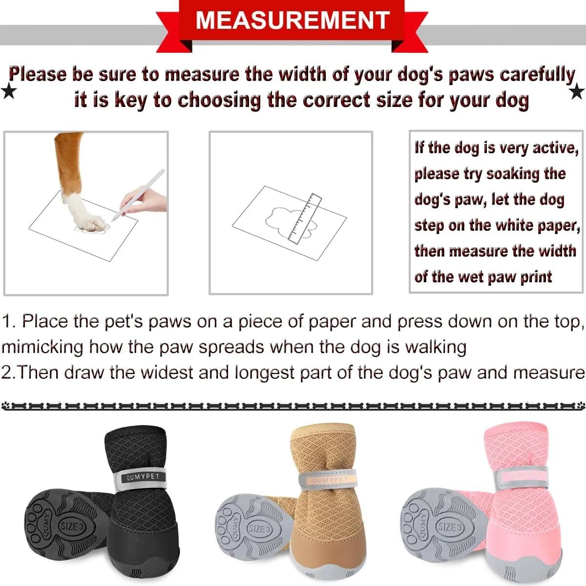 QUMY 4PCS Dog Shoes for Small Dogs, Hot Pavement Summer Puppy Dog Boots & Paw Protectors with Soft Anti-Slip Rubber Sole, Mesh Breathable Dog Booties for Hardfloors, Walking Running Khaki Size 5