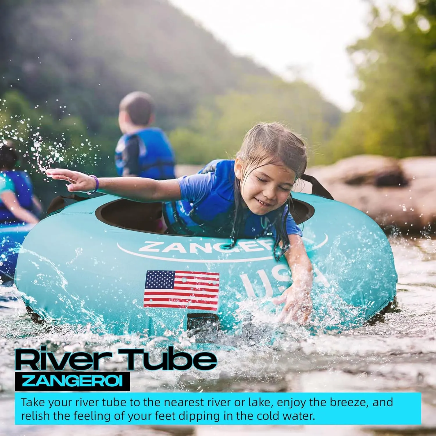 River Tube for Floating Heavy Duty Inner Tube for River River Tube Heavy-Duty Swim and Snow Tube & Inflatable Water Float,River Tube, Sledding Float,Pool Closing Inner Tube