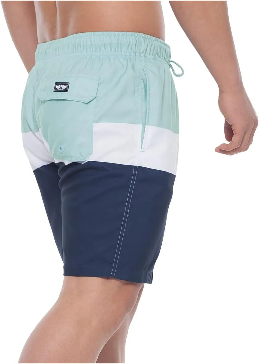 Rokka&Rolla Men's Swim Trunks Quick Dry Board Shorts Bathing Suit with Mesh Lining