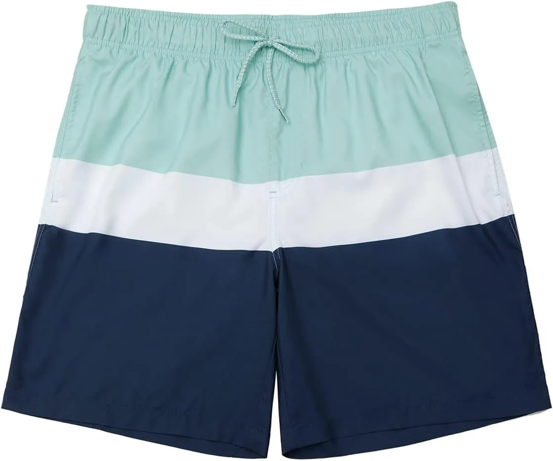 Rokka&Rolla Men's Swim Trunks Quick Dry Board Shorts Bathing Suit with Mesh Lining