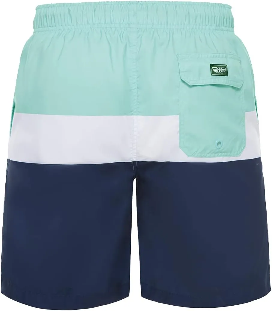 Rokka&Rolla Men's Swim Trunks Quick Dry Board Shorts Bathing Suit with Mesh Lining