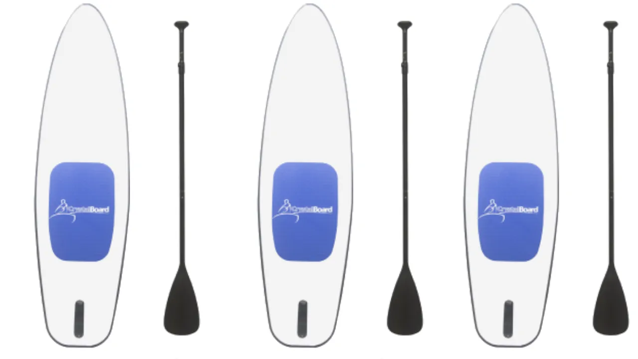Set of Three (3) Original Crystal Boards® ($1399 Each) - #1 Rated Fully Transparent See-Through SUP / Stand-Up Paddleboard w/ UV PROTech™.  Includes Paddle, Quick-Release Skeg & Accessories ~AS SEEN ON TV!