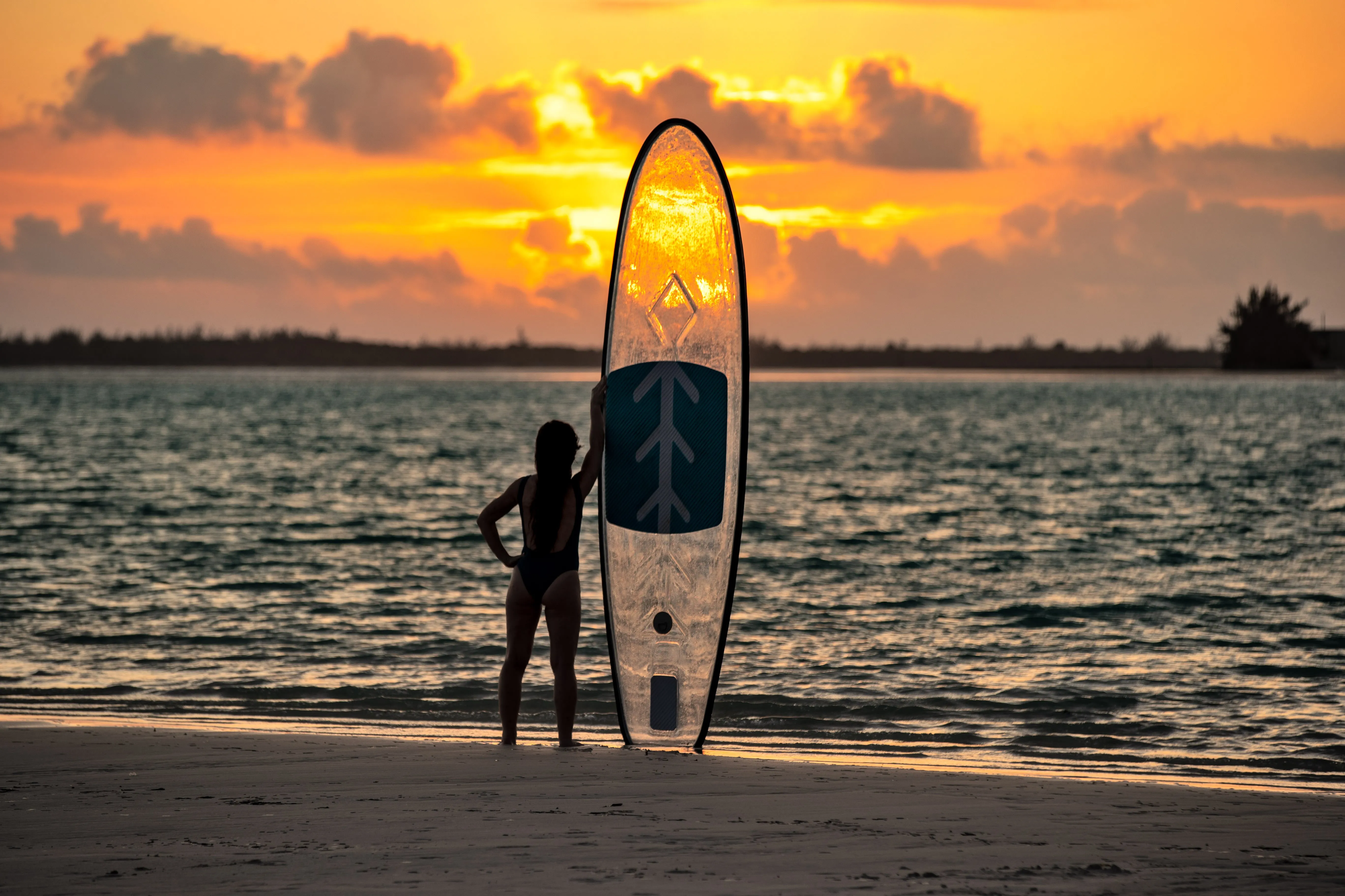 Set of Three (3) Original Crystal Boards® ($1399 Each) - #1 Rated Fully Transparent See-Through SUP / Stand-Up Paddleboard w/ UV PROTech™.  Includes Paddle, Quick-Release Skeg & Accessories ~AS SEEN ON TV!