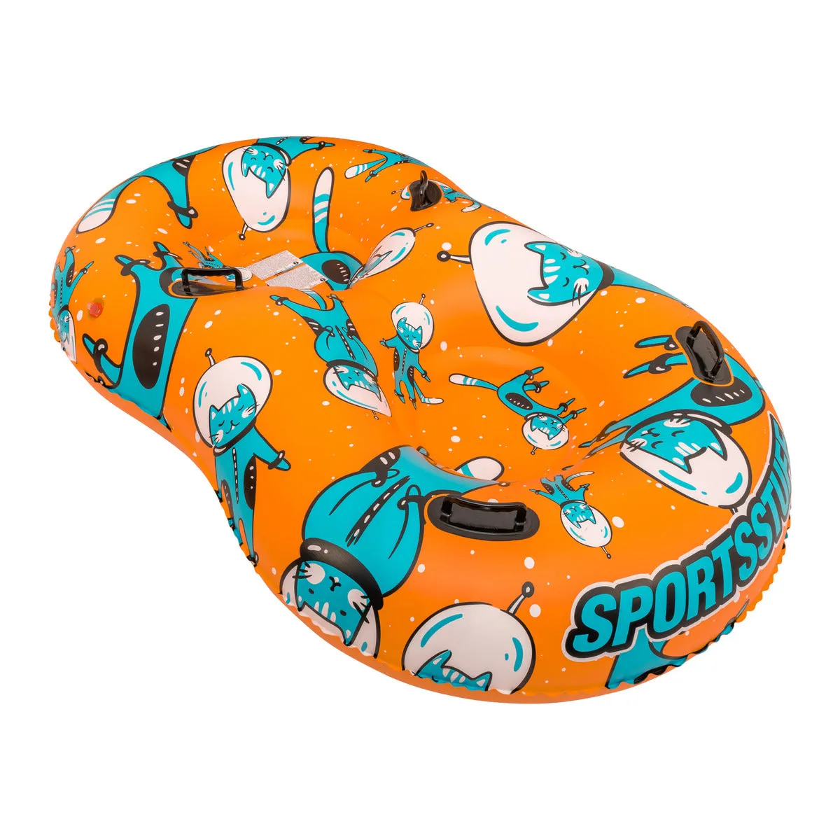 Space Cat Double Sled | 1-2 Rider Inflatable Snow Tube - 78"
