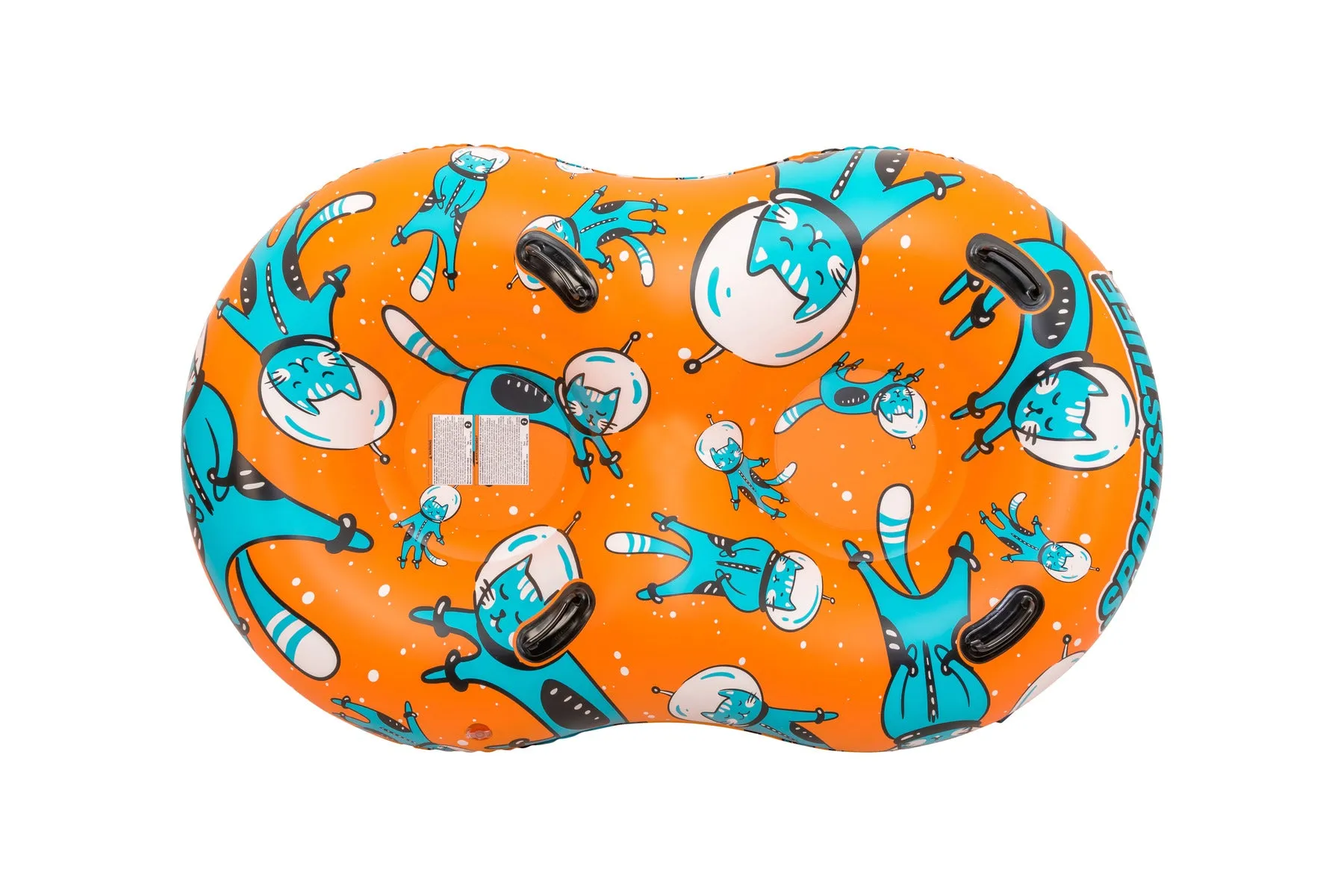 Space Cat Double Sled | 1-2 Rider Inflatable Snow Tube - 78"