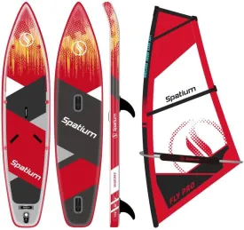 Spatium Wind Surfboard Sails Inflatable Windsurfing Board and Sail 5.0m/6.0m Inflatable Windsurf Sail with Sail Board for Newbie Friendly Windsurfer