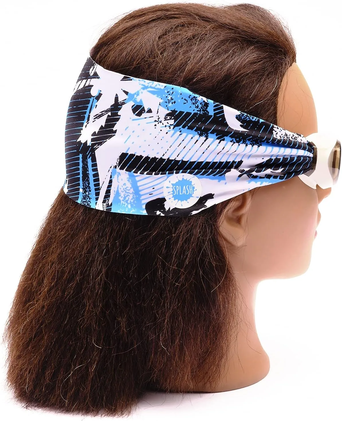 Splash Place SWIM GOGGLES with Fabric Strap - Adult & Kids Swim Goggles - BLUES & GREENS