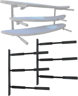 Surfboard Wall Mount Surf Storage Rack with Angled Padded Arms for 3 Surfboard or SUP Paddle Board Hold Up to a 28" Wide Board (120LBS Capacity)