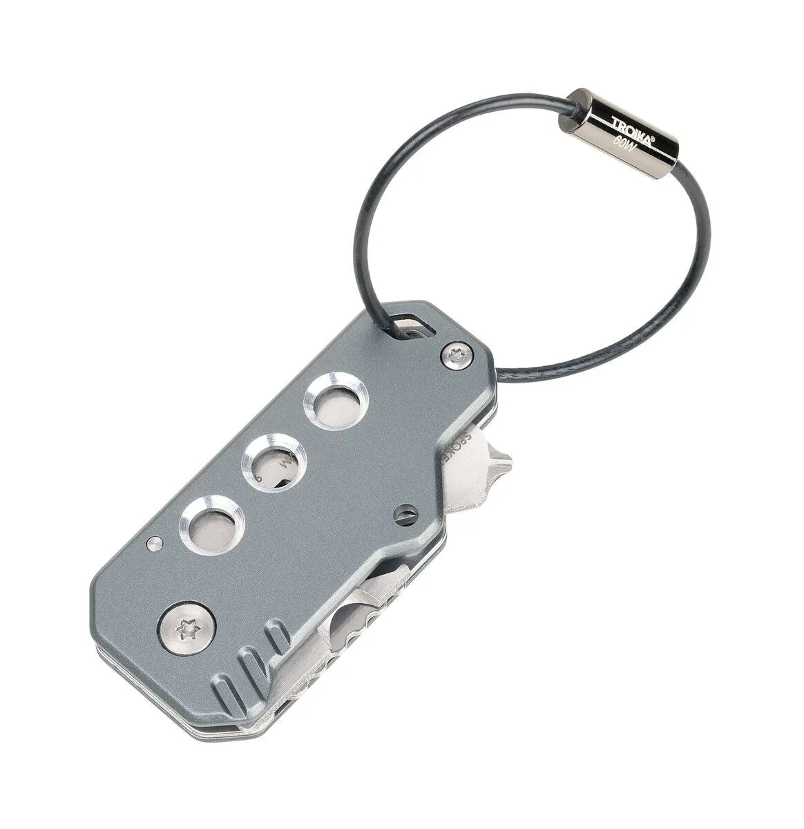 Troika KEYTOOL Pocket Multi-Tool With 11 Functions and  Keychain Loop