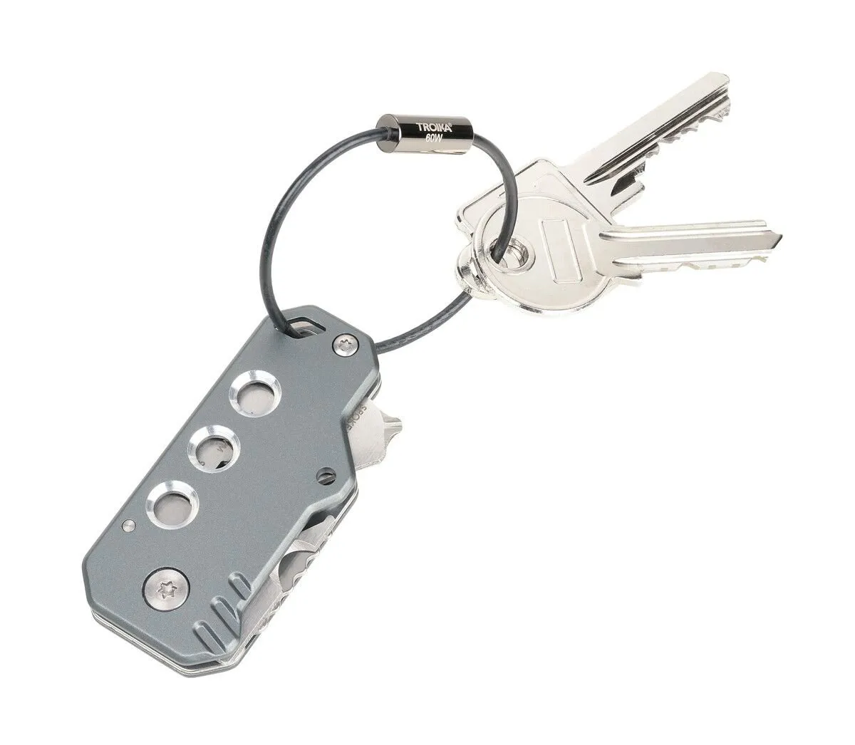 Troika KEYTOOL Pocket Multi-Tool With 11 Functions and  Keychain Loop