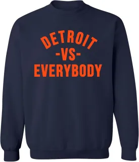 UGP Campus Apparel Detroit Vs Everybody - Michigan Pride Crewneck Sweatshirt