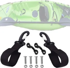 Universal Kayak Paddle Holder, Paddle Board Accessories, Inflatable Boat Paddle Storage, Canoe Paddle Keeper, Set of 2 Paddle Clips, with Kayak Pad Eye Deck Loops Tie Down with Screws