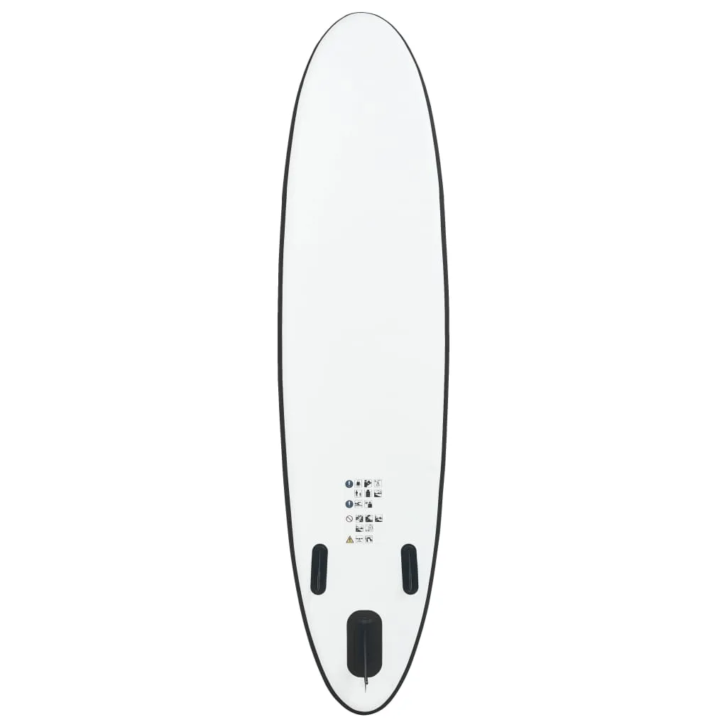 vidaXL Inflatable Stand Up Paddleboard Set Black and White
