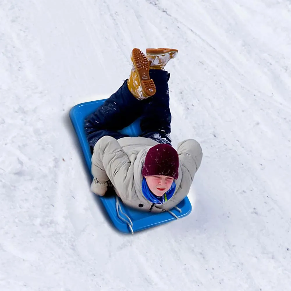 Winter Blue Plastic Snow Sled Boat Shape Sledge