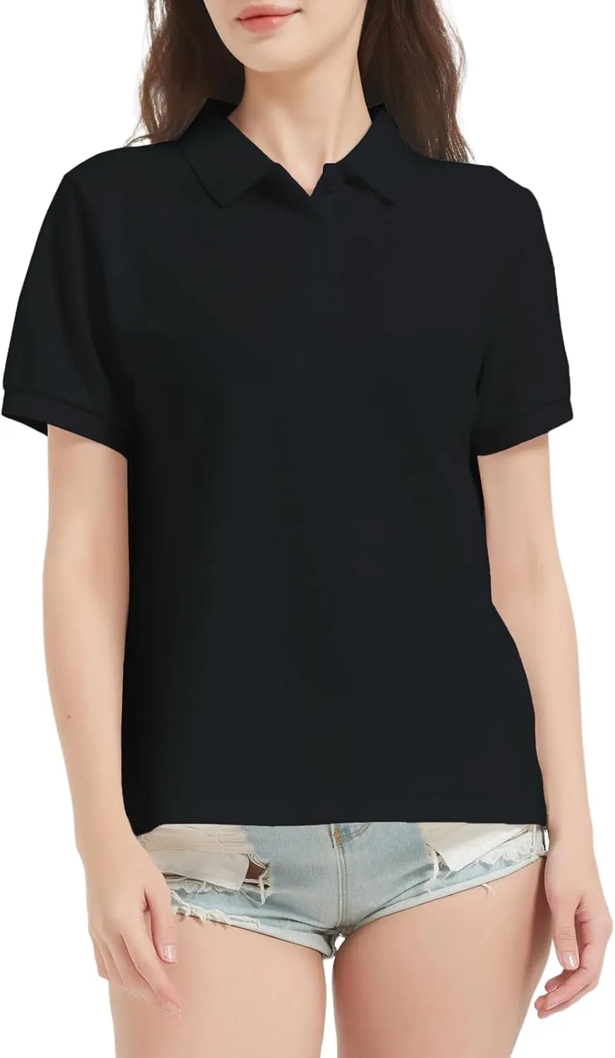 Women's Polo Shirts Short Sleeve Moisture Wicking Performance Summer Casual Work Classic Fit Golf Shirts for Women