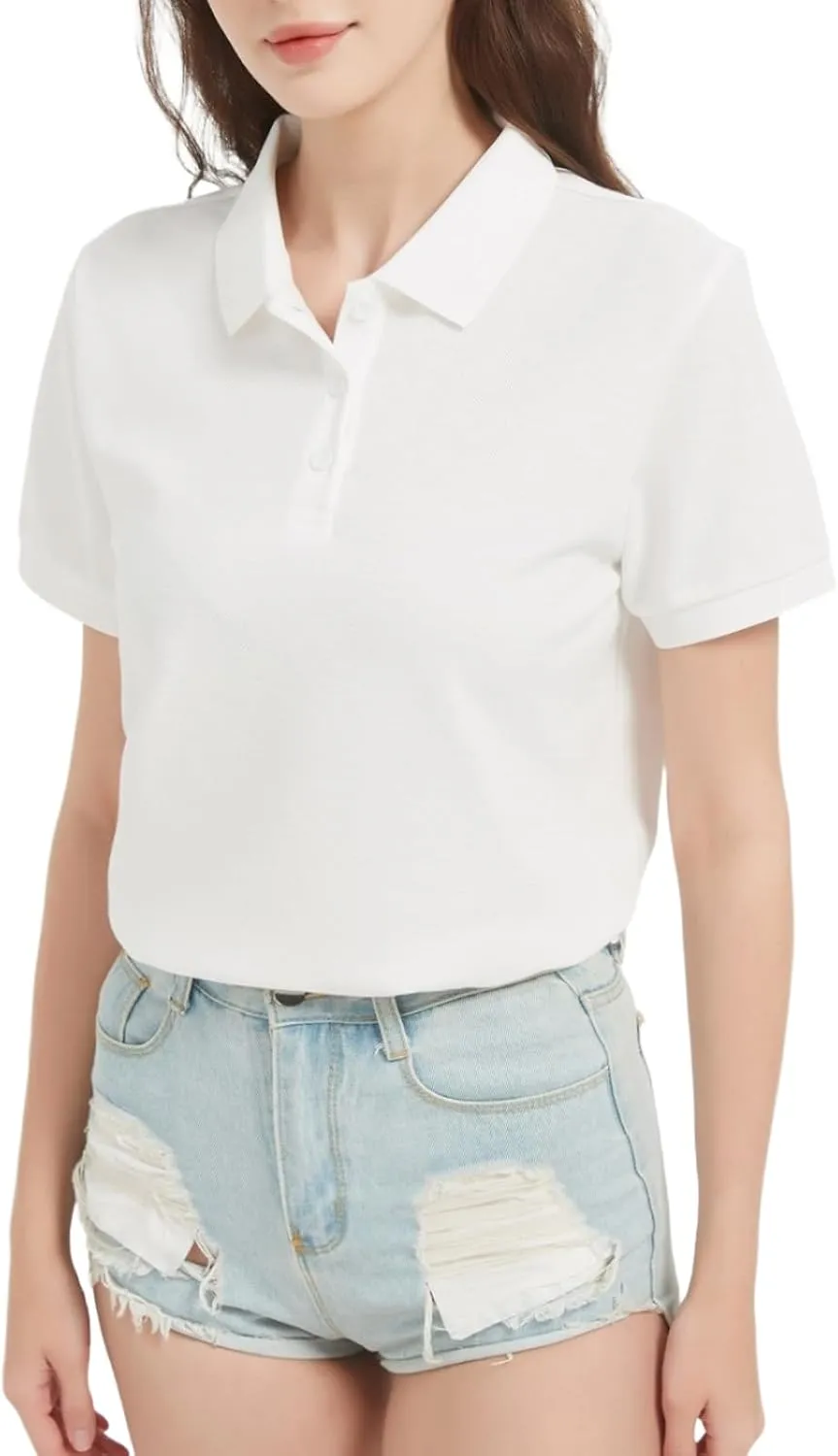 Women's Polo Shirts Short Sleeve Moisture Wicking Performance Summer Casual Work Classic Fit Golf Shirts for Women