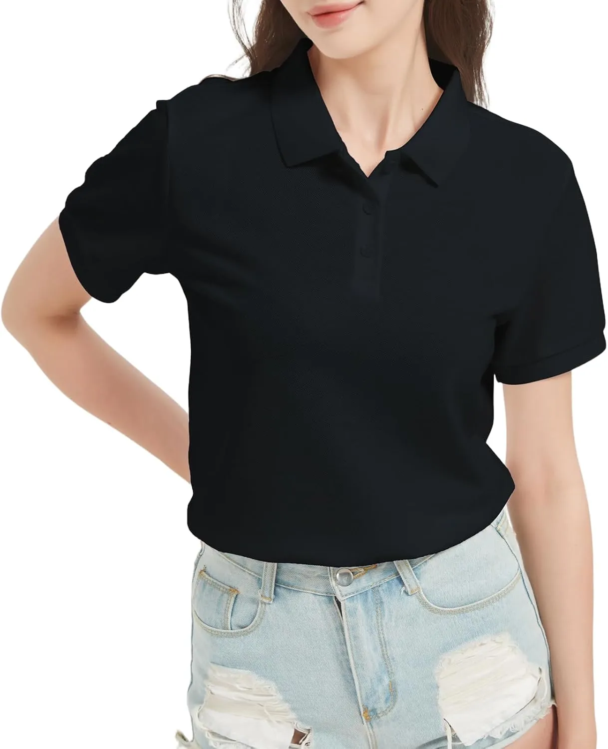 Women's Polo Shirts Short Sleeve Moisture Wicking Performance Summer Casual Work Classic Fit Golf Shirts for Women