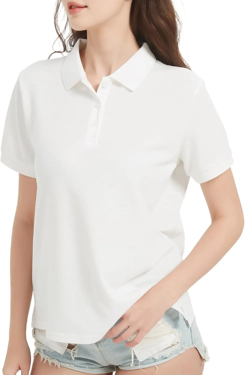 Women's Polo Shirts Short Sleeve Moisture Wicking Performance Summer Casual Work Classic Fit Golf Shirts for Women