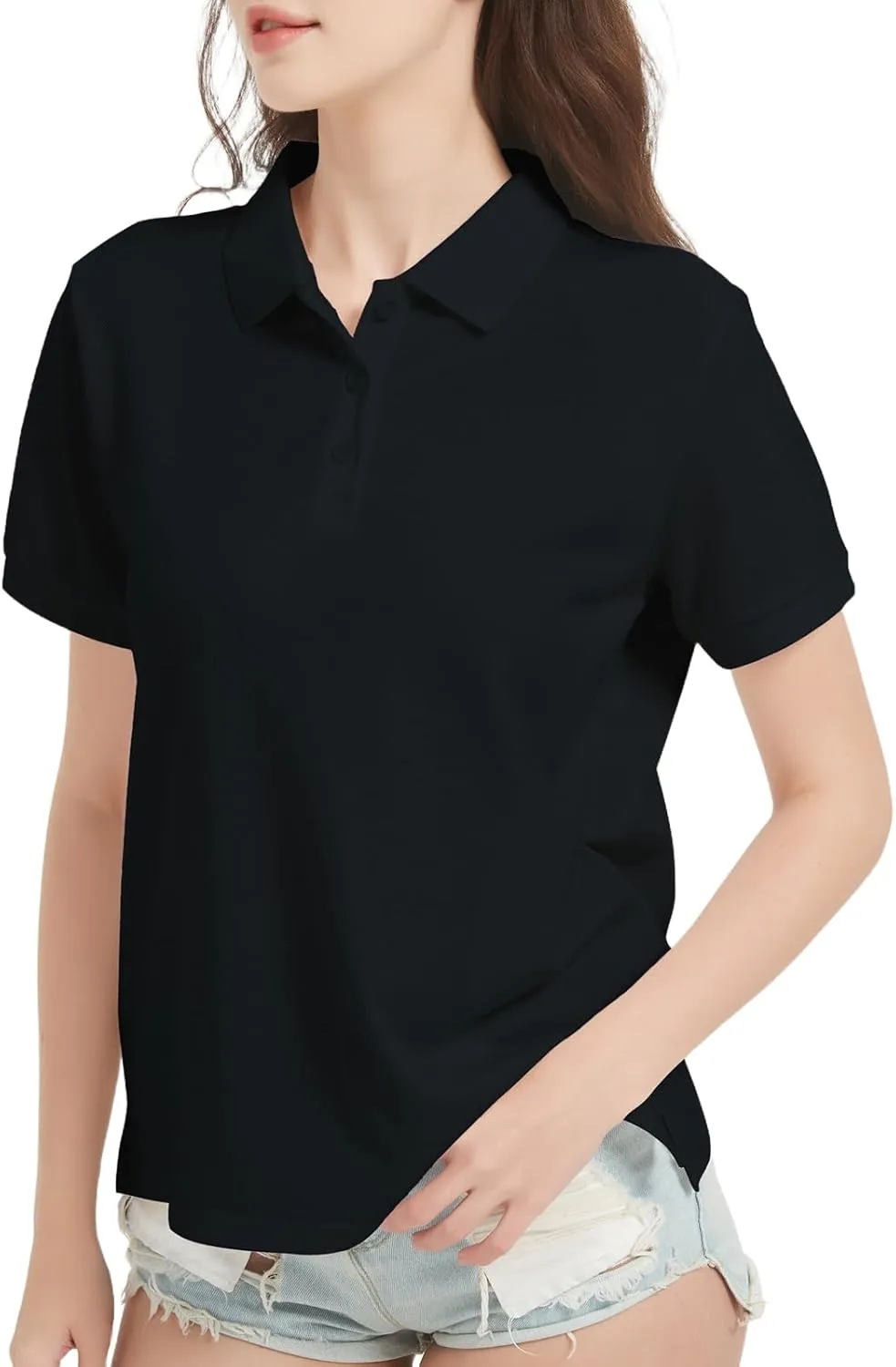 Women's Polo Shirts Short Sleeve Moisture Wicking Performance Summer Casual Work Classic Fit Golf Shirts for Women