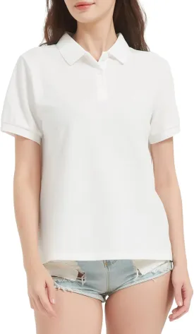 Women's Polo Shirts Short Sleeve Moisture Wicking Performance Summer Casual Work Classic Fit Golf Shirts for Women
