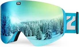ZIONOR X11 Ski Goggles Magnetic Cylindrical Snowboard Snow Goggles for Men Women